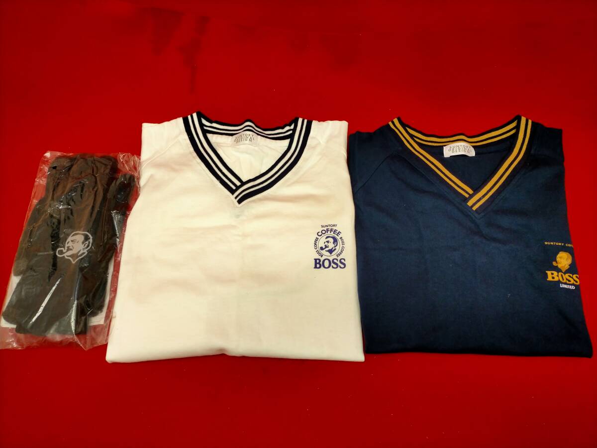 ボスVネックペアTシャツ スマホ対応グローブ 3点セット・拍卖