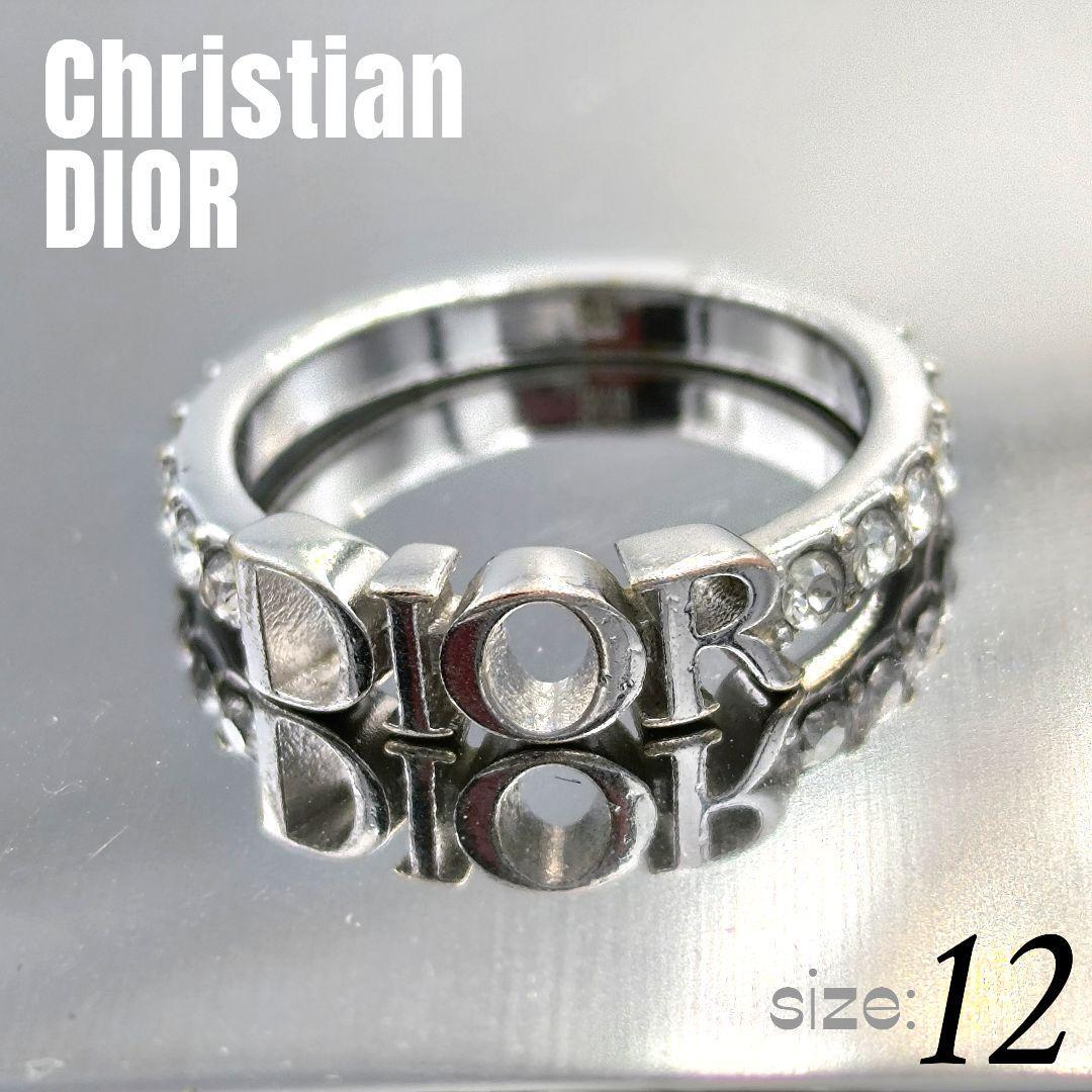 ポーチ付き☆Christian Dior シルバーリング M 12号 クリスチャンディオール Dio(r)evolution ディオレボリューション 指輪 拍卖