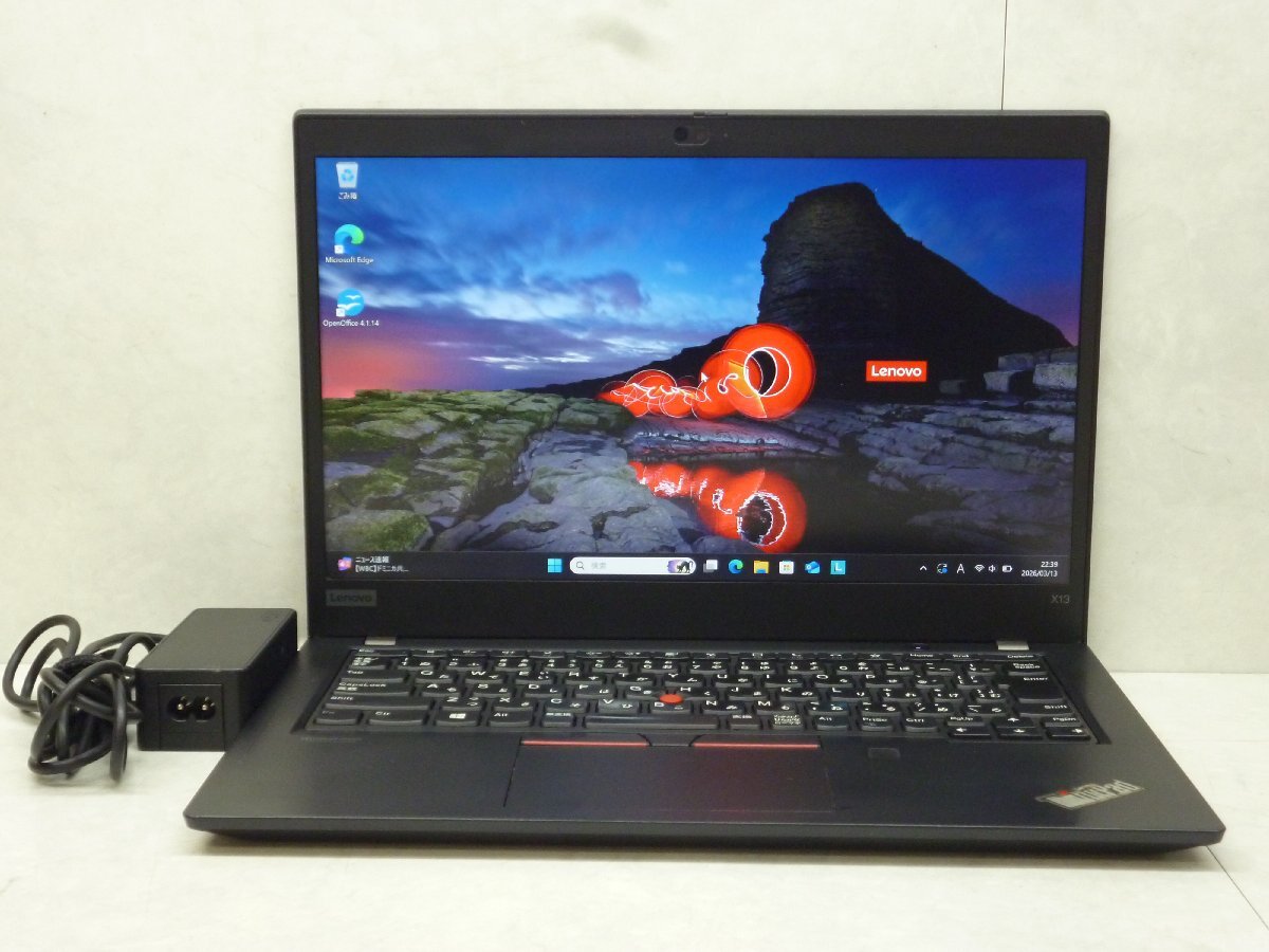 ☆1円☆Thinkpad X13GEN1☆AMD Ryzen 5 PRO 4650U 2.10GHz/16GB/SSD256GB/高解像度/Radeon/無線/Bluetooth/カメラ/Office/Win11 DtoD領域拍卖