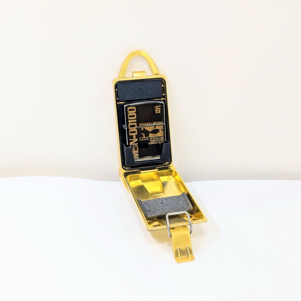 【火花あり】Zippo ジッポ 機動戦士Zガンダム コラボ 百式 メタルケース付き オイルライター ライター 喫煙グッズ ITR3TZO09M1W E0323拍卖