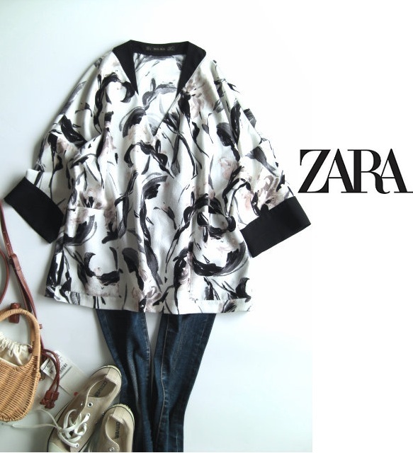 ザラZARA Vネックプルオーバーシャツ S拍卖