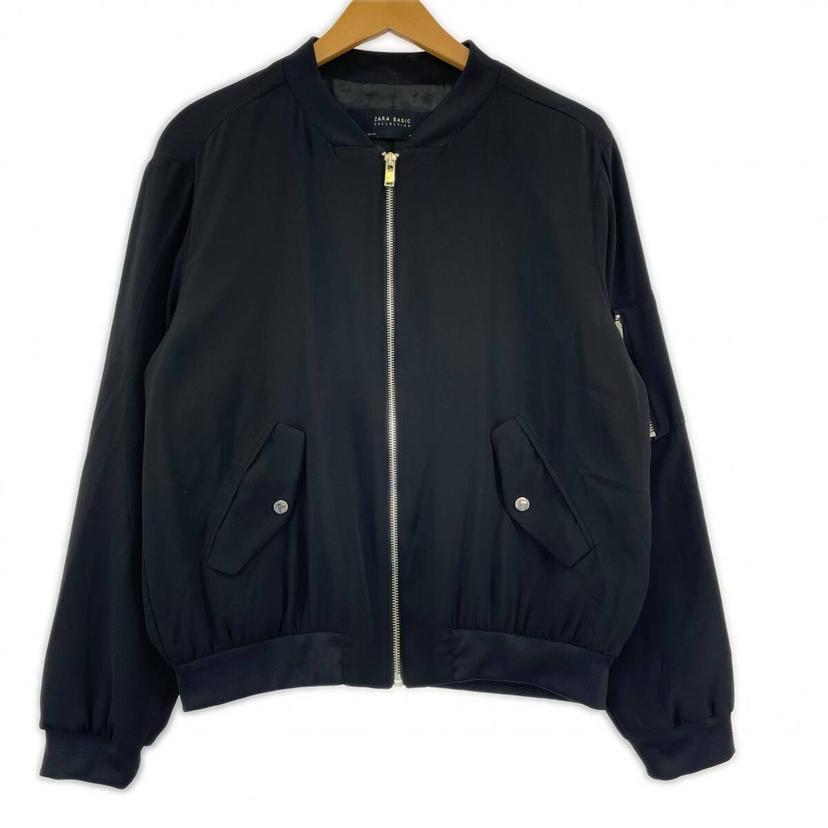 ZARA BASIC ザラベーシック ジップアップ ジャケット sizeEUR M/ブラック拍卖