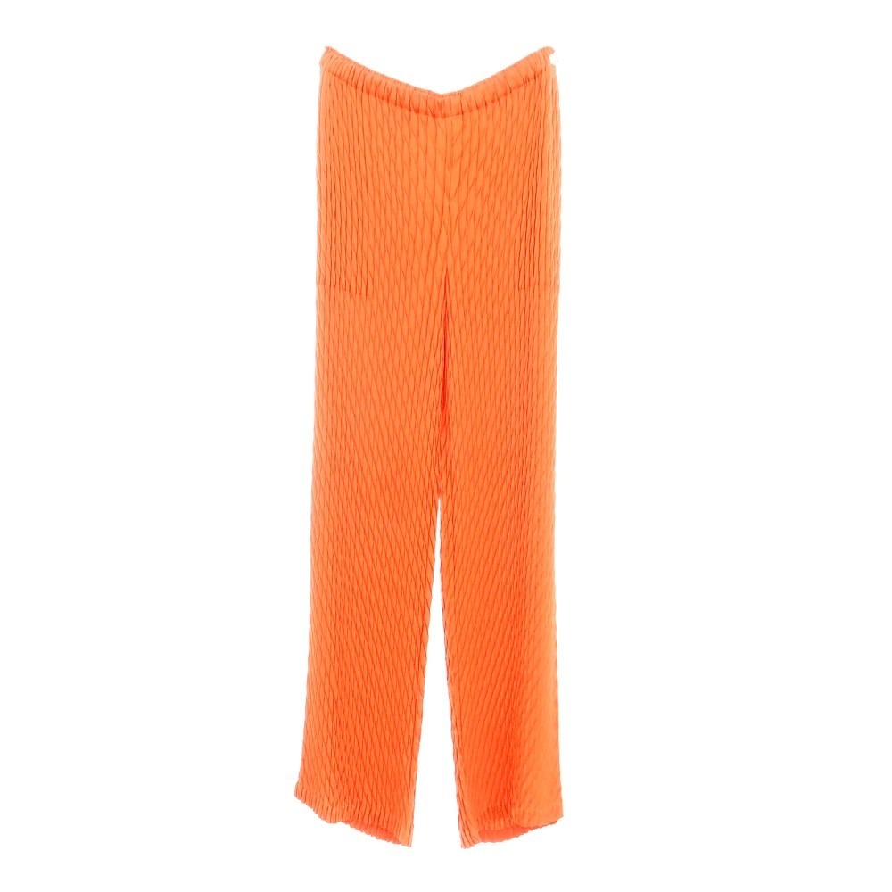 【中古】イッセイミヤケ ISSEY MIYAKE 2024年春夏 DIFFUSED PLEATS イージーパンツ オレンジ【表記なし(L位)】 EPD拍卖