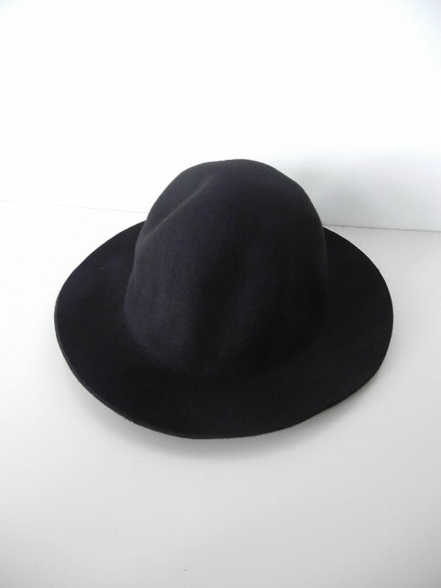 【稀少・良品】COMME des GARCONS SHIRT / コムデギャルソンシャツ | ウール フェルト ハット | ブラック黒| フランス製拍卖