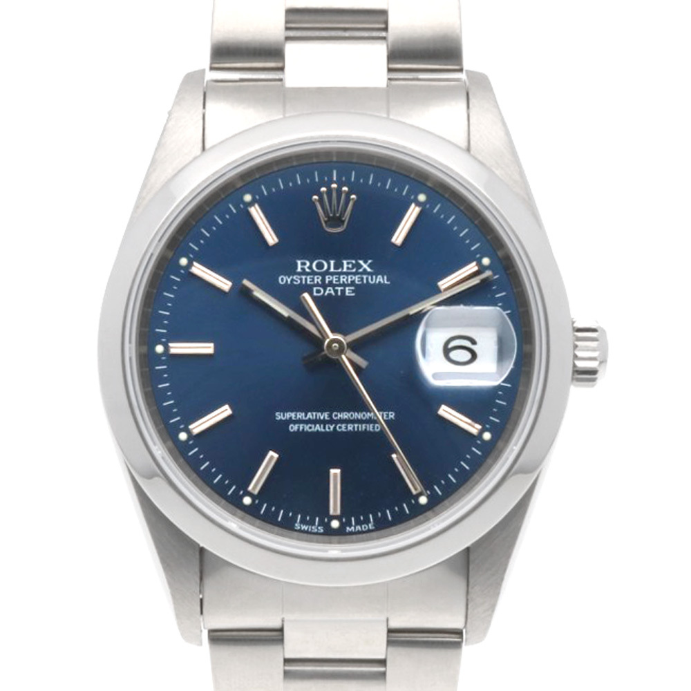 ロレックス デイト オイスターパーペチュアル 腕時計 ステンレススチール 15200 自動巻き K番 メンズ 1年保証 ROLEX 中古 美品拍卖
