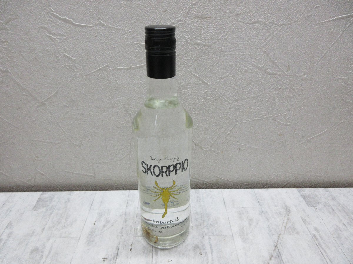c 343. 未開栓 SKORPPIO スコルピオ ウォッカ スピリッツ サソリ 蠍 700ml 37.5% 【星見】拍卖
