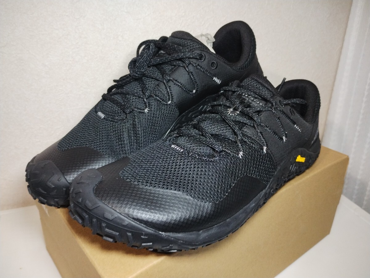 新品 人気カラー MERRELL TRAIL GLOVE 7 / トレイル グローブ 7 29.5cm オールブラック J037151 ベアフット VAPORGLOVE高クッション版拍卖