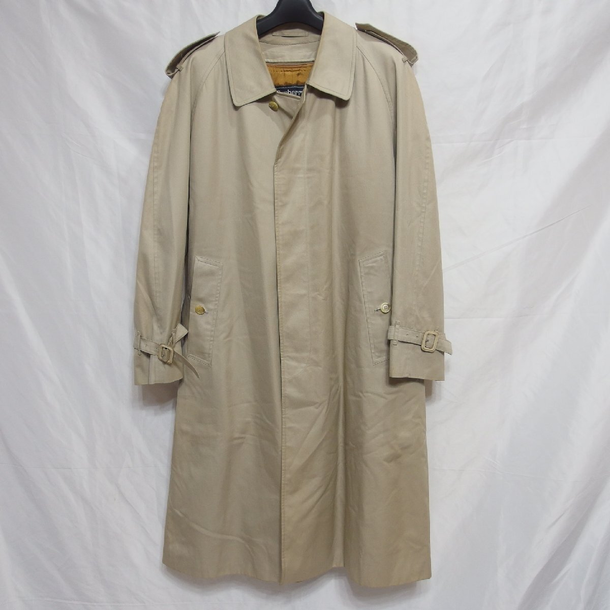 BURBERRY◆バーバリー メンズ ウールライナー付 ロング トレンチコート(ベージュ)身幅59㎝・着丈106㎝・難有り◆現状渡し品 T拍卖