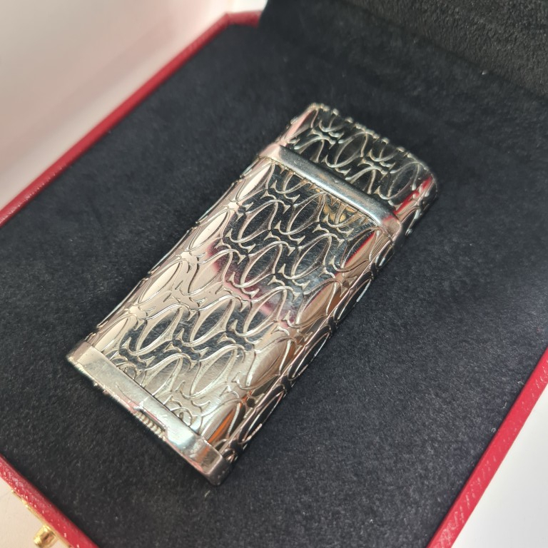 (26958)★1円スタート★CARTIER★カルティエ★ガスライター★オーバル★2C★シルバー★着火未確認★拍卖