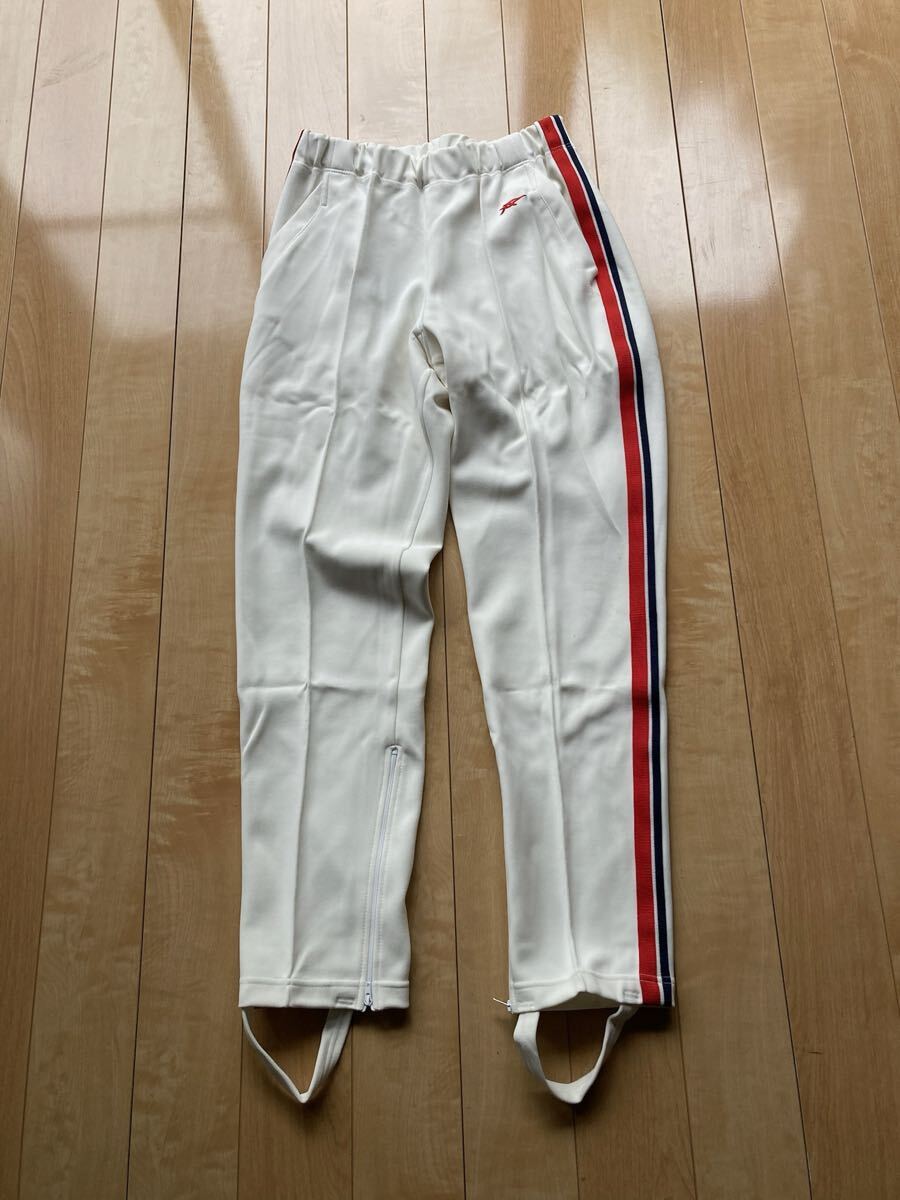 90s asics トラックパンツ メンズ アイボリー×レッド 42010003拍卖