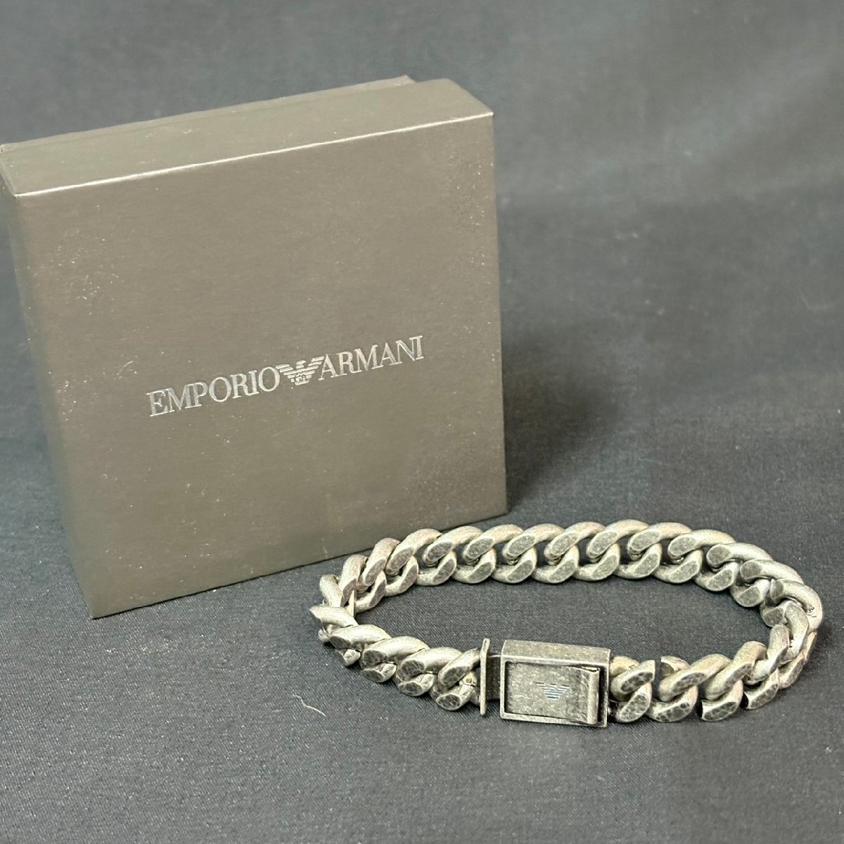 ☆エンポリオ・アルマーニ アクセサリー メンズ ブレスレット シルバー拍卖