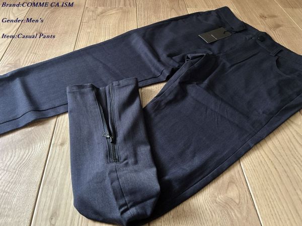 新品 COMME CA ISM MEN コムサイズム メン ストレッチジョッパーズパンツ 09ネイビー Mサイズ 55PE31 定価6,900円拍卖