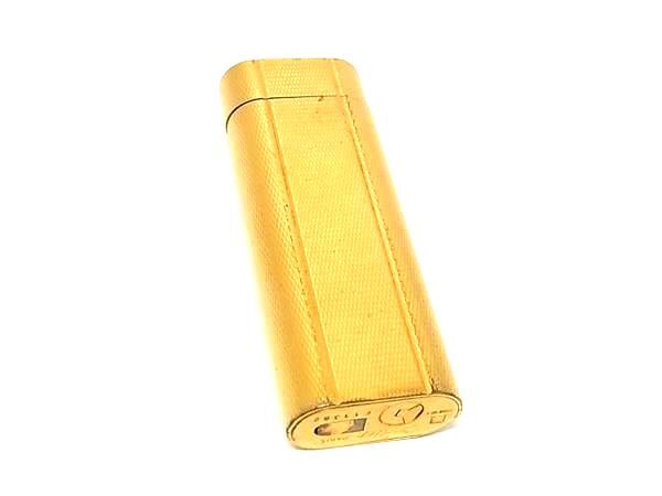 1円 Cartier カルティエ オーバル 高級ガスライター ローラーガスライター 喫煙グッズ 喫煙具 ゴールド系 FQ6597拍卖