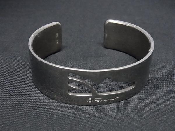 1円 Salvatore Ferragamo フェラガモ バングル ブレスレット アクセサリー レディース シルバー系 BS4536拍卖