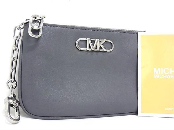 1円 ■新品■未使用■ MICHAEL KORS マイケルコース レザー コインケース コインパース 小銭入れ レディース グレー系 FB3192拍卖