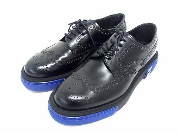 1円 ■新品■未使用■EMPORIO ARMANI エンポリオアルマーニ レザー ドレスシューズ 表記サイズ7 (約25cm) 靴 シューズ FC8763拍卖