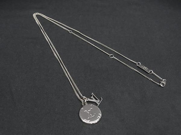 1円 LOUIS VUITTON ルイヴィトン M62485 リングネックレス モノグラム ネックレス ペンダン卜 アクセサリー レディース シルバー系 BS4834拍卖