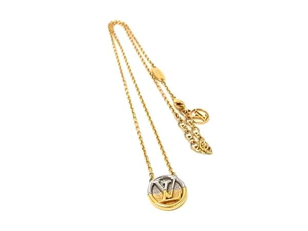 1円 LOUIS VUITTON ルイヴィトン M69643 モノグラム コリエ L TO V ネックレス ペンダント アクセサリー ゴールド系×シルバー系 BS4807拍卖