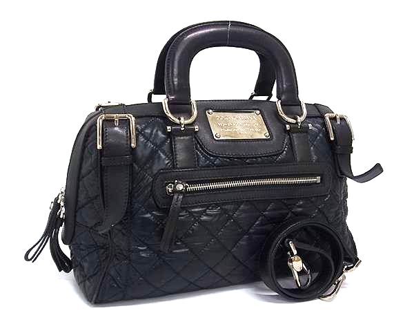 1円 DOLCE&GABBANA ドルチェ&ガッバーナ MISS EASY WAY ナイロン×レザー 2WAY クロスボディ ハンドバッグ ショルダー ブラック系 HA3734拍卖