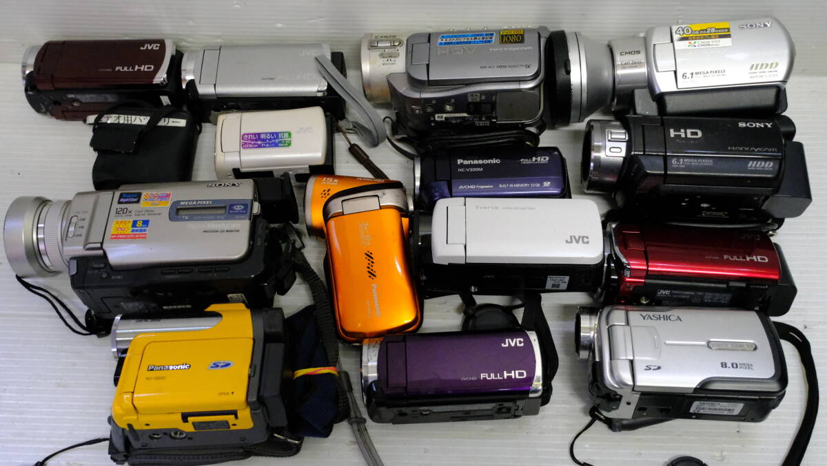 デジタルビデオカメラ まとめて14個セット SONY/YASHICA/JVC/PANASONIC拍卖