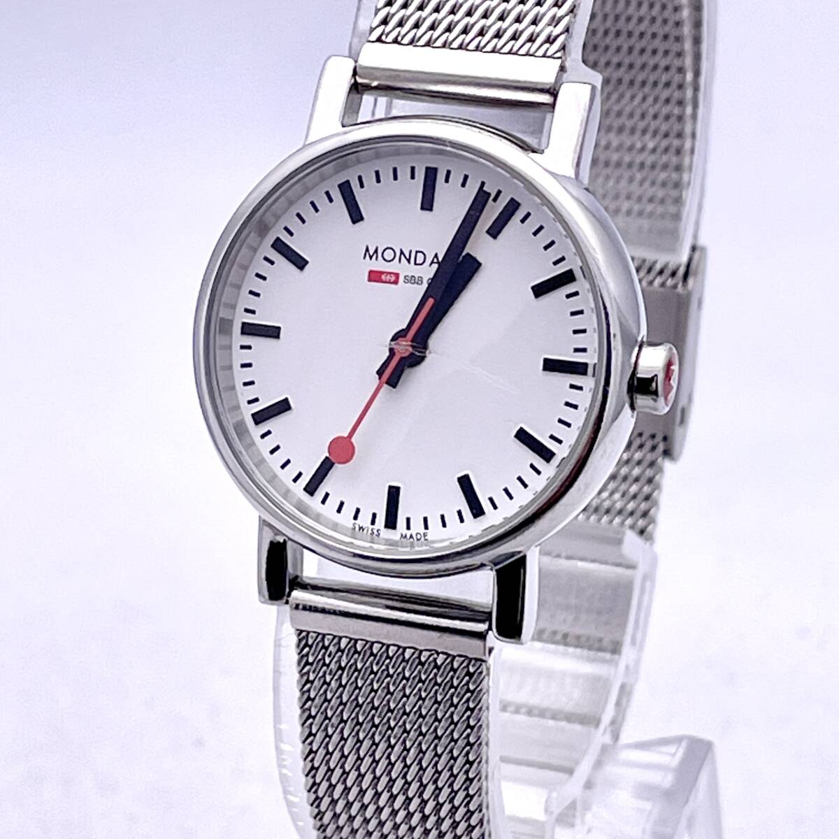 MONDAINE モンディーン 30301 腕時計 レディース ウォッチ クォーツ quartz 銀 シルバー SBB CFF FFS スイス国鉄 P6268拍卖