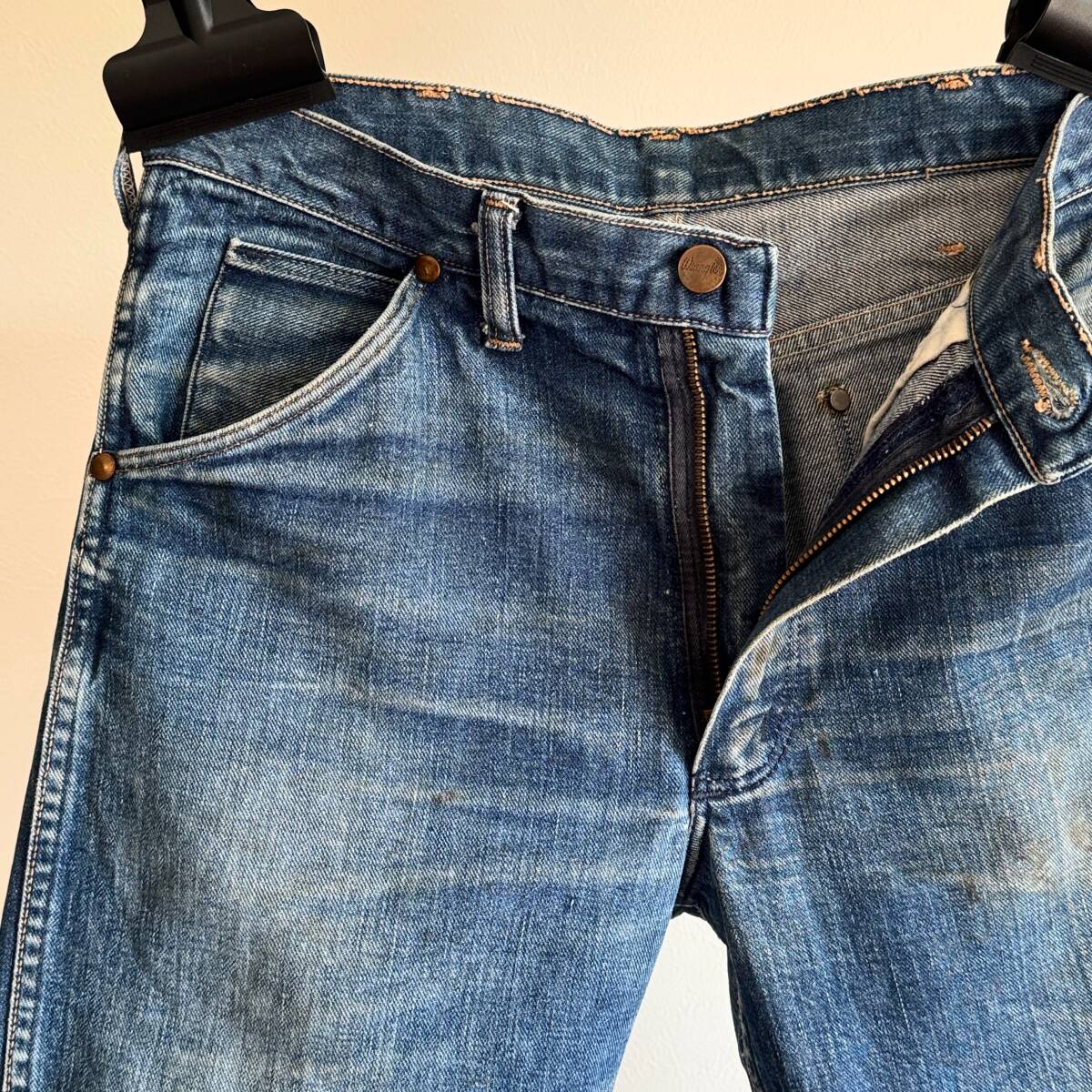 希少《 Wrangler / W32 L31 》60s 70s【 ラングラー 11MWZ 13MWZ ヒゲ 縦落ち フェード デニム ビンテージ パンツ 】拍卖