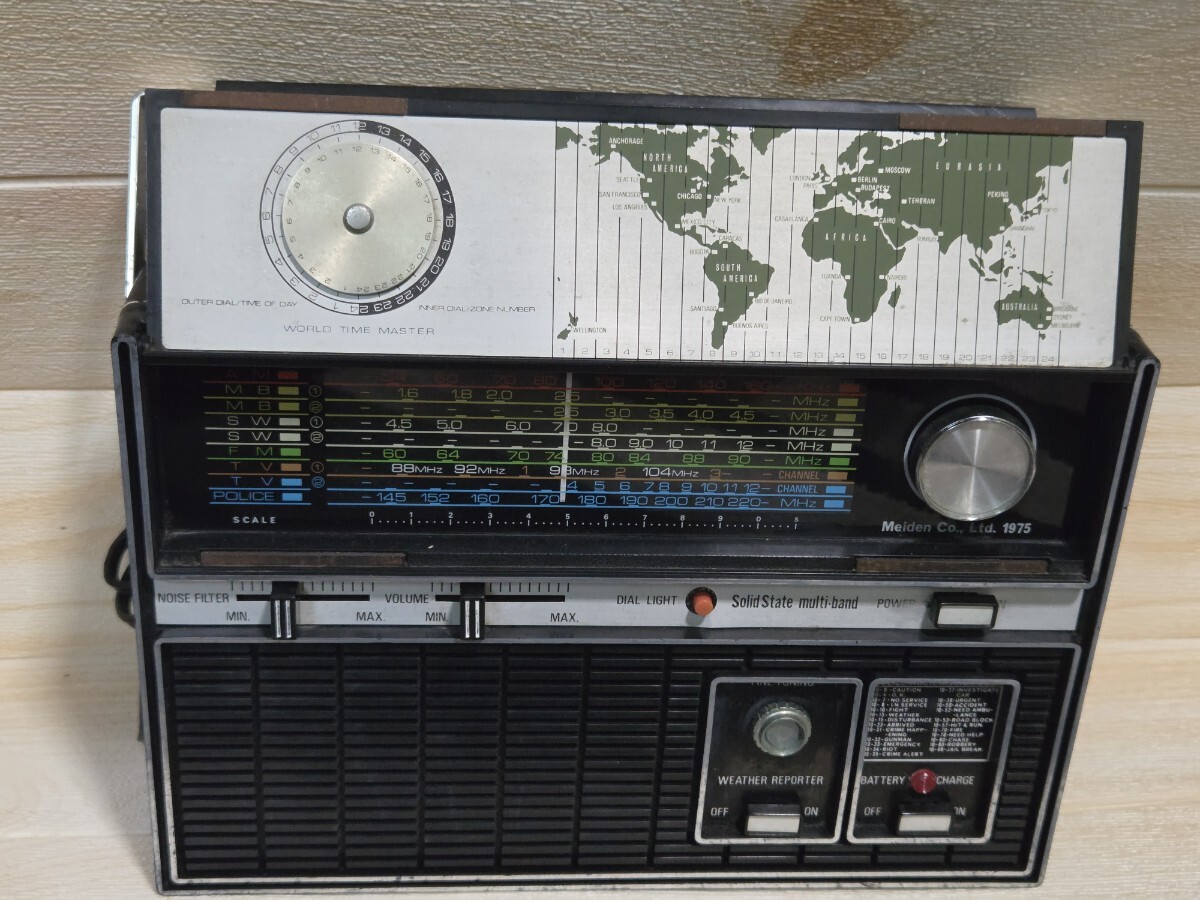 レア!レトロ!Meiden Co., Ltd. 1975 Solid State multi-band ラジオ WORLD TIME MASTER!当時物!拍卖