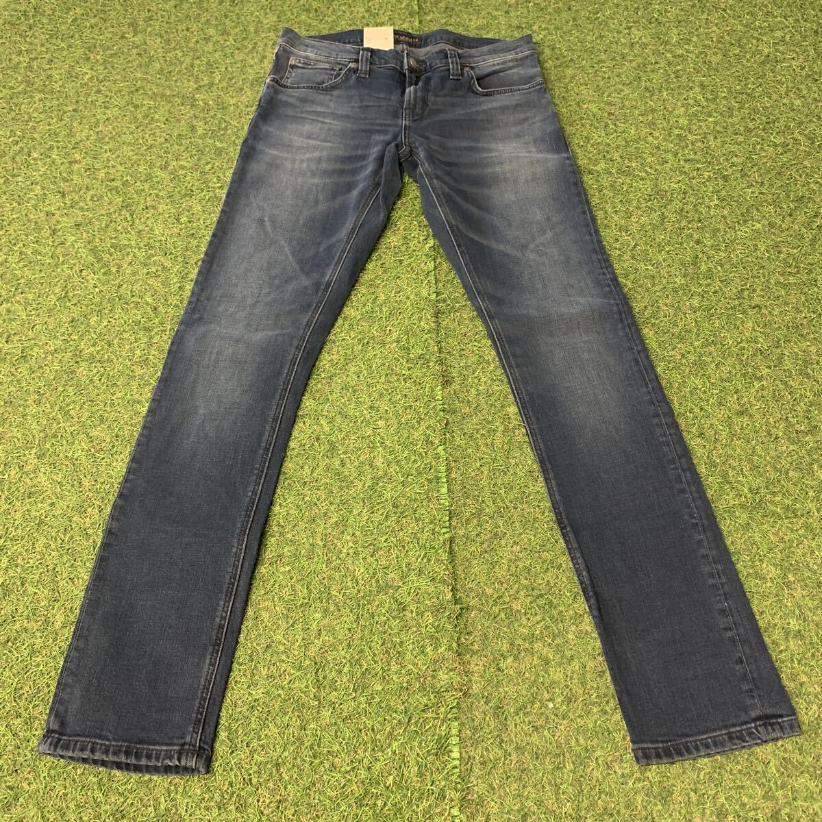 DN168-N07 Nudie Jeans ヌーディージーンズ LONG JOHN W30 L32 汚れ有り オーガニックコットン ジーンズ デニム 未使用 展示品 ボトムス拍卖