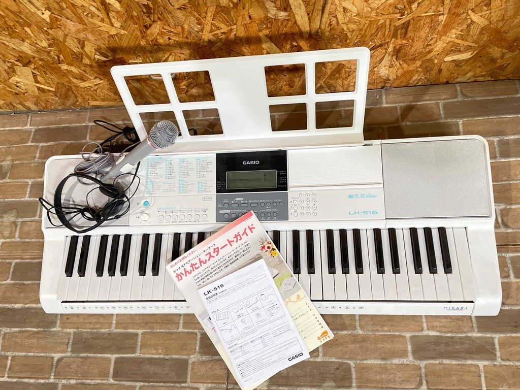 K306〔中古品・美品〕CASIO LK-516 電子キーボード 楽器 シンセサイザー 簡易動作確認OK拍卖
