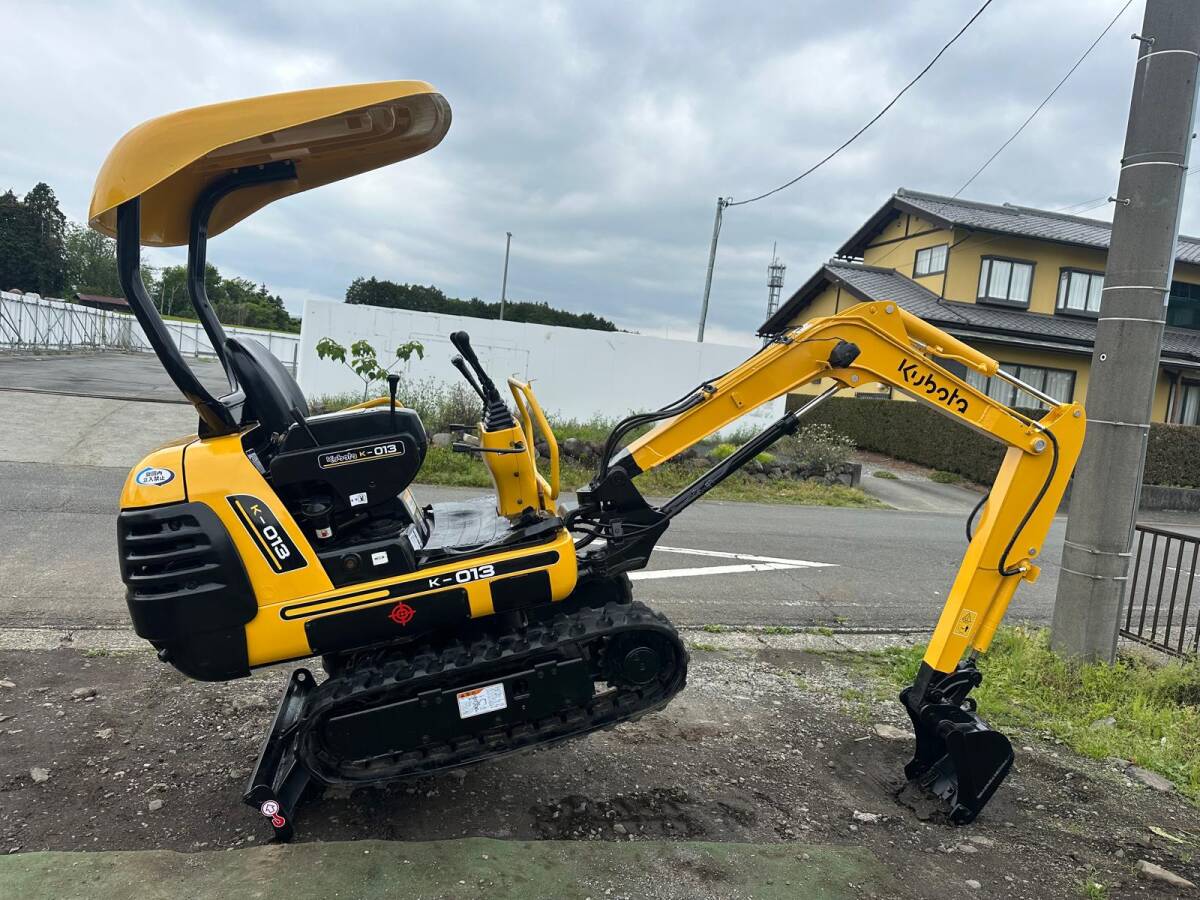 クボタ●ミニユンボ●K-013●1697時間●倍速付き●ゴムキャタ●軽油●1.3tクラス●作業動画あり●コマツ PC10 コベルコ ヤンマー陸送可能 拍卖