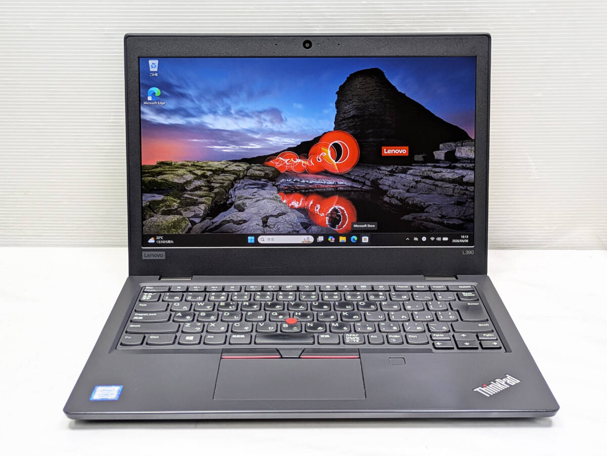 Lenovo ThinkPad L390 第8世代 Core i5-8265U 13.3インチフルHD液晶 SSD(128G) メモリー8G Webカメラ Wifi Windows11拍卖