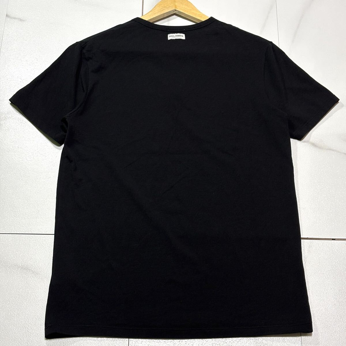 極美品/ XXLサイズ DOLCE&GABBANA ドルチェアンドガッバーナ Tシャツ 半袖 ブランドロゴ ブラック 黒拍卖