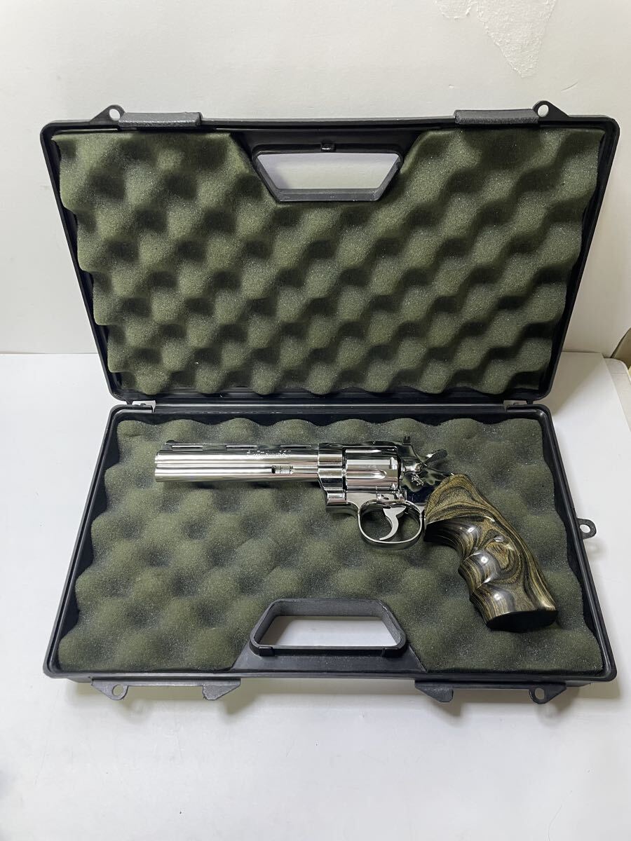 タナカ コルト パイソン .357マグナム 6インチ R-model ?ステンレスフィニッシュ ペガサスシステム ガスリボルバー 動作確認済 ASGK拍卖