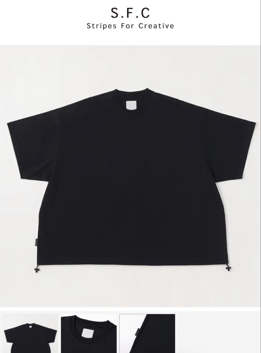 S.F.C Stripes For Creative SUPER BIG TEE W DRAWSTRINGS | BLACK XL拍卖