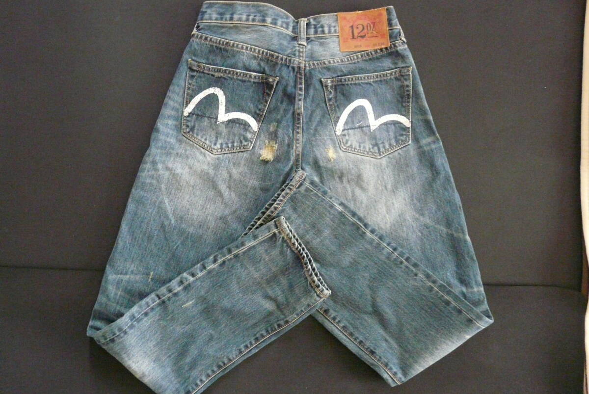 USED ☆ CUSTOM MADE エヴィス ジーンズ 12OZ LOT.2010 SIZE.29×32 ☆ EVISU カモメ拍卖