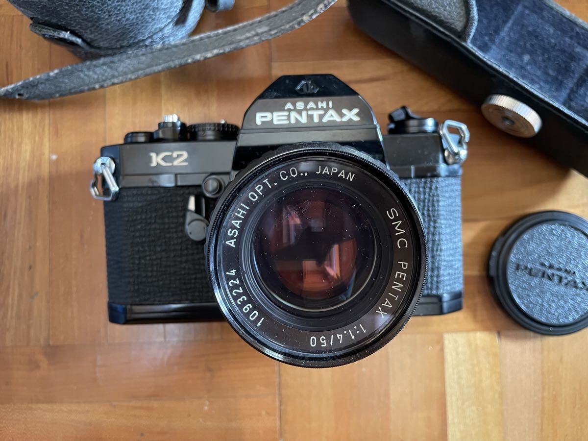 100円スタート ASAHI PENTAX K2 作動品 アサヒ ペンタックス 望遠レンズ ケース付き拍卖