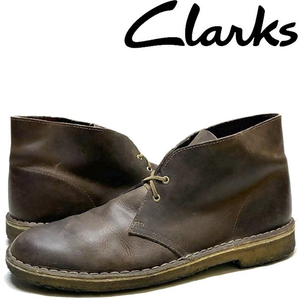 1点物◆クラークスCLARKS革靴デザートブーツ茶レザーシューズ古着メンズ29レディースOKアメカジ90sストリートスポーツUS11ブランド363626拍卖
