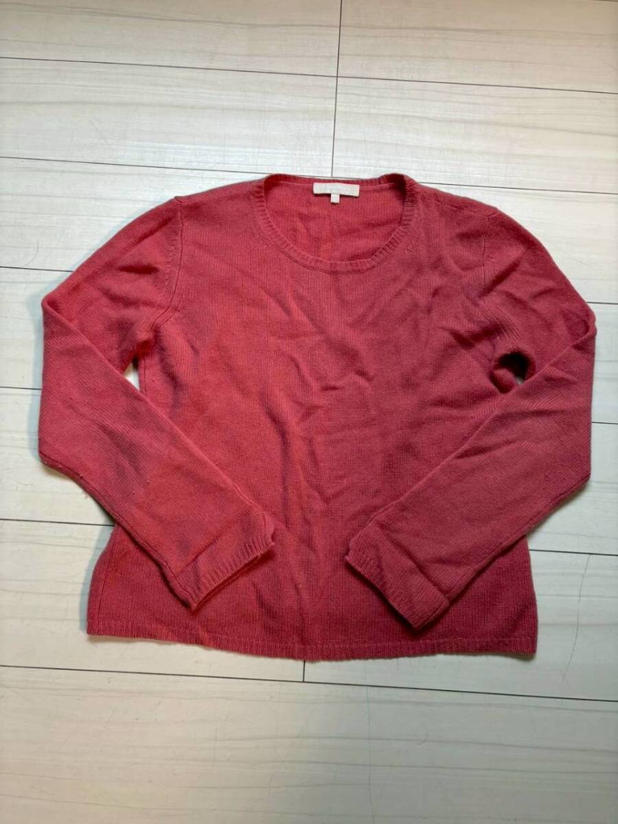 【u01354】美品 'S MaxMara エス マックスマーラ クルーネック ニット セーター Lサイズ ピンク系 長袖 ウール トップス レディース拍卖
