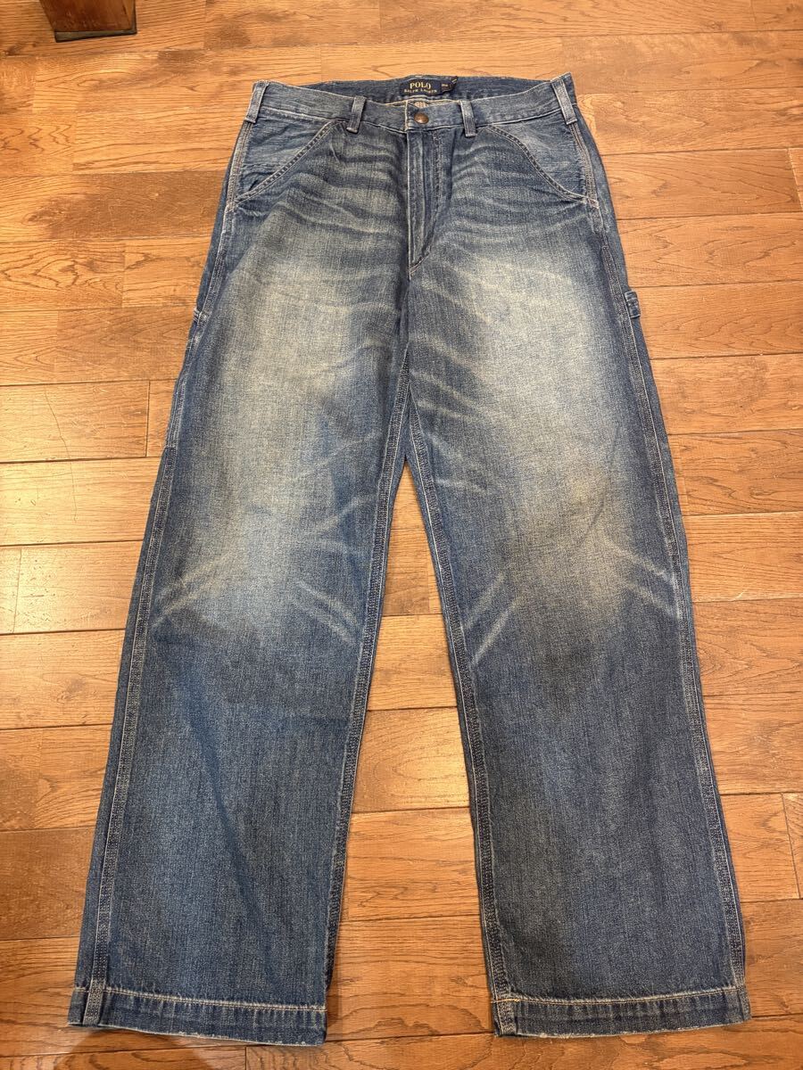 【現行タグ】POLO RALPH LAUREN ペインターパンツ サイズ28/30 ポロラルフローレン デニムパンツ 拍卖