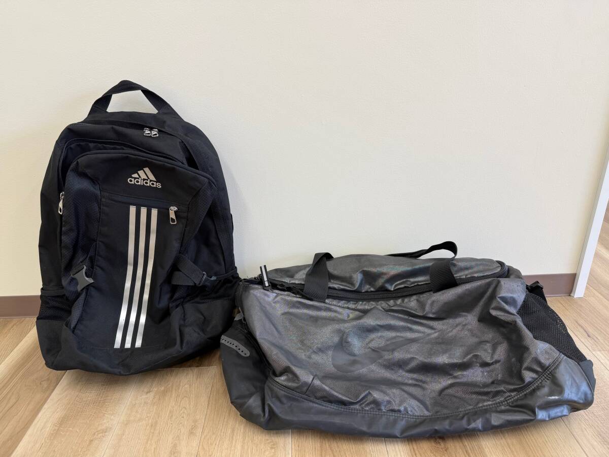 H1276▽ adidas Nike バッグ まとめ アディダス リュック バックパック ナイキ ボストンバッグ スポーツ 部活 旅行 黒 ブラック拍卖
