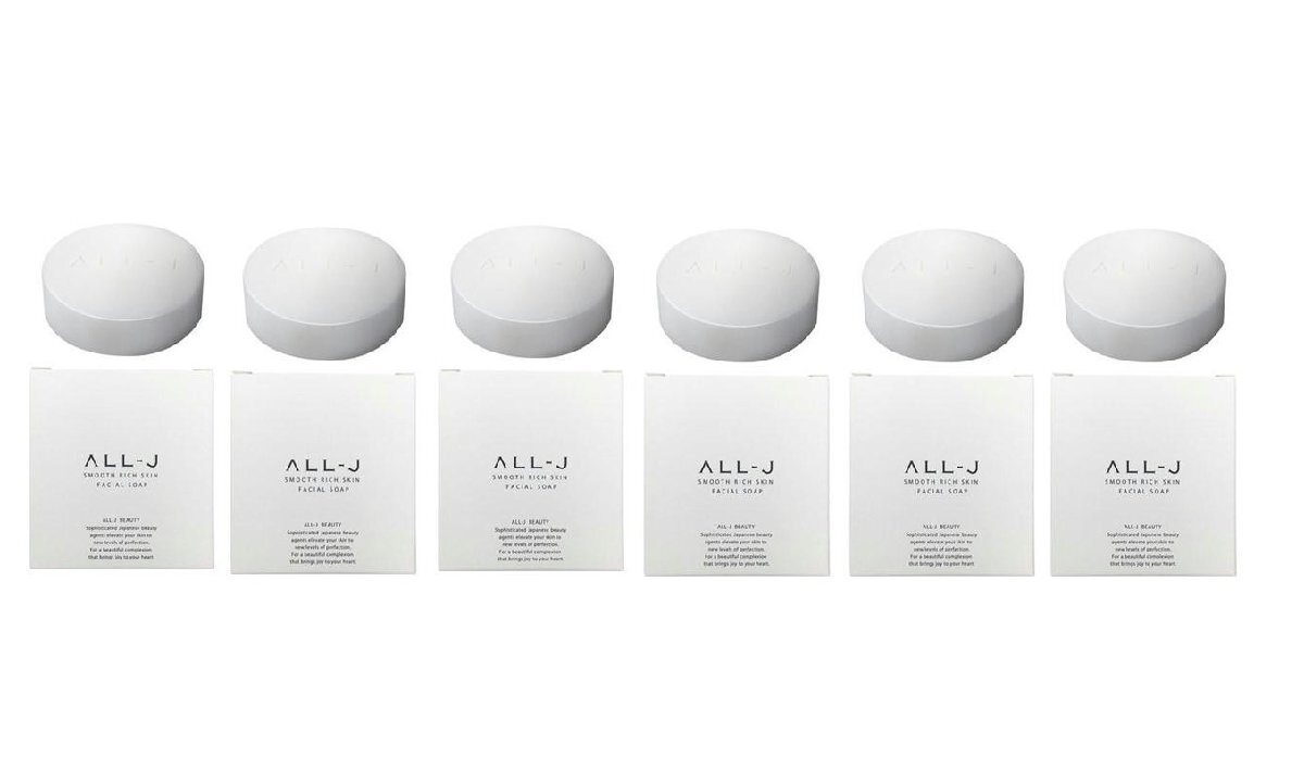 【定価2200円×6個セット】ALL-J (オールジェイ) 洗顔石鹸 スムースリッチスキン 60g 黒ずみ 毛穴ケア 泡立てネット付拍卖