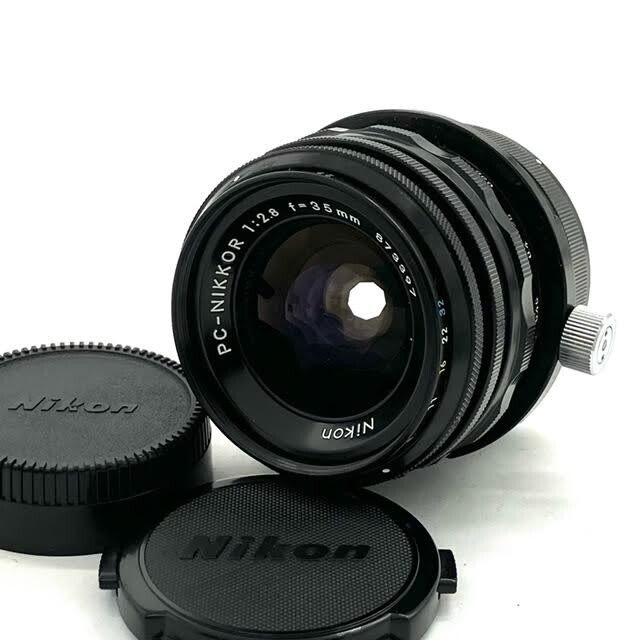 仙101【レンズ】Nikon PC-NIKKOR 1:2.8 f=35mm カメラレンズ 単焦点レンズ ニコン シフトレンズ 前後キャップ付き拍卖