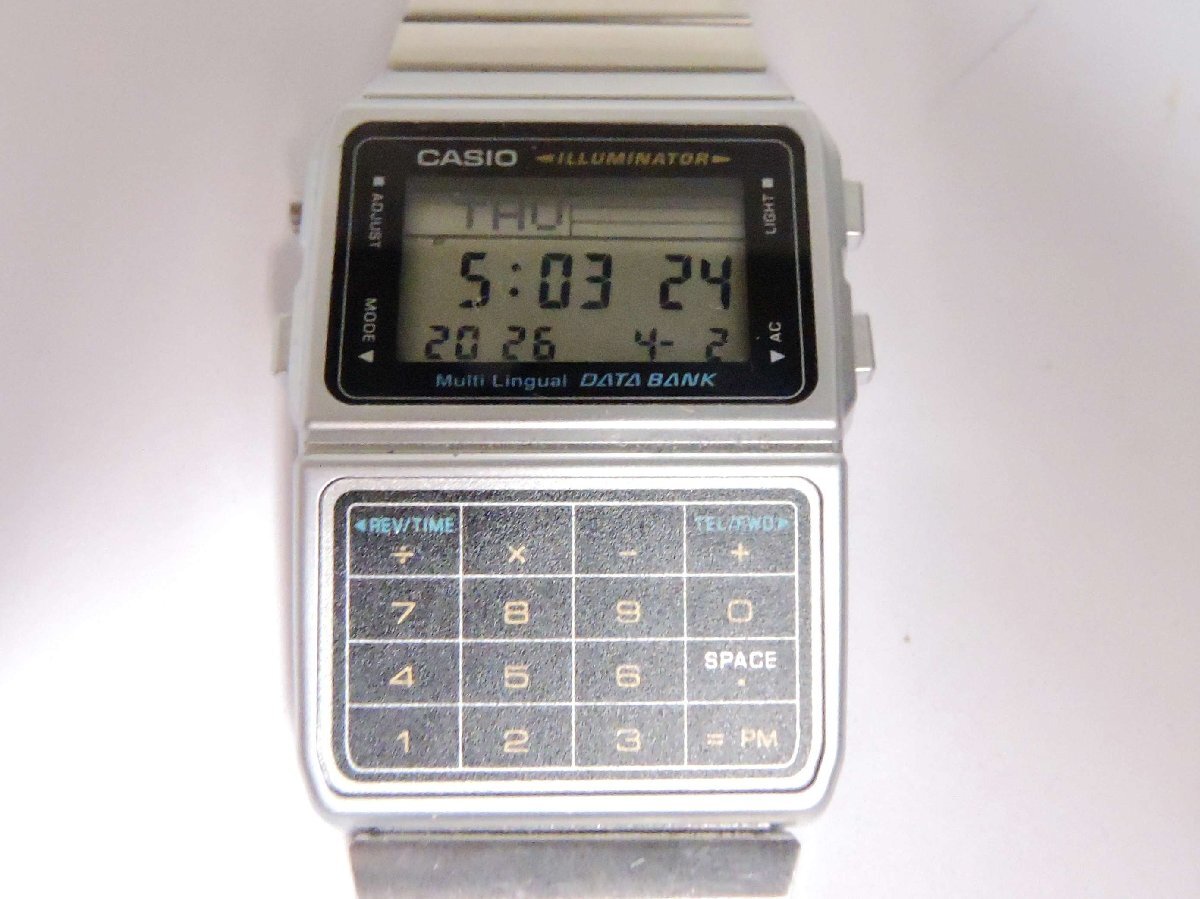 CASIO カシオ DATA BANK データバンク DBC-611-1 クオーツ 腕時計 電池交換済拍卖