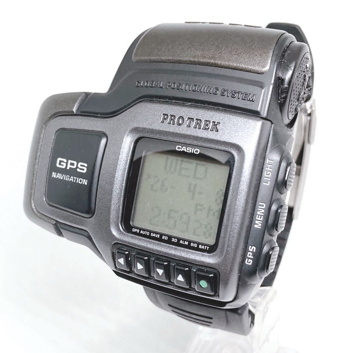 CASIO/カシオ/PROTREK/プロトレック/PRT-1/サテライトナビ/GPS/クォーツ/メンズ腕時計/多機能/中古品/現状品/稼動品/ジャンク/KY158拍卖