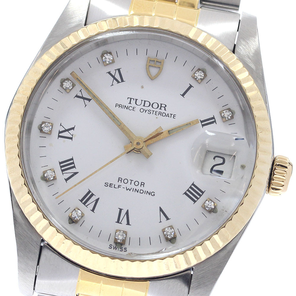 チュードル TUDOR 74033 プリンス オイスターデイト YGベゼル 10Pダイヤ 自動巻き メンズ _922711拍卖