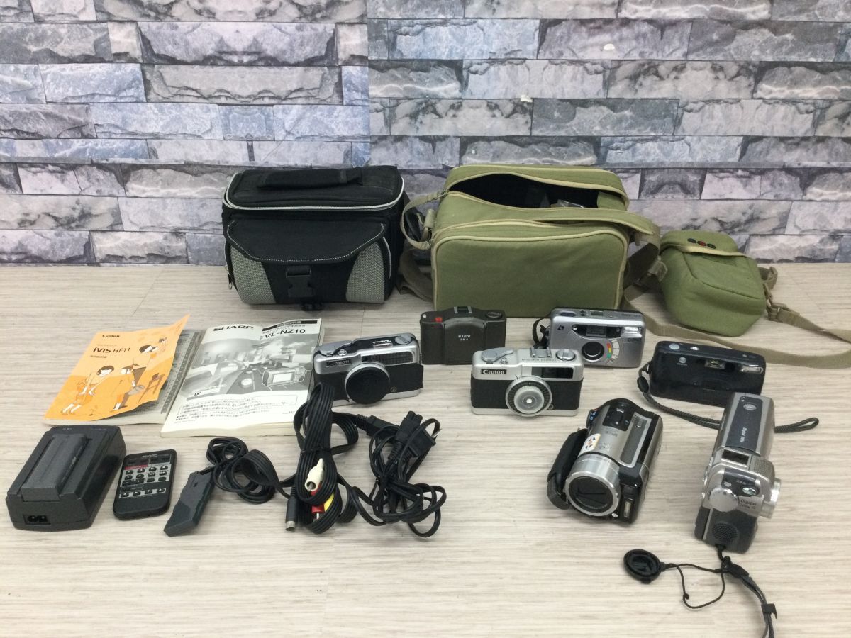 ●営TN049-100 フィルムカメラ ビデオカメラ 色々 まとめ/FR-2200/KIEV 35A/Canon 12x OPTICAL ZOOM/Demi EE28/SHARP Digital 200x 他/k拍卖