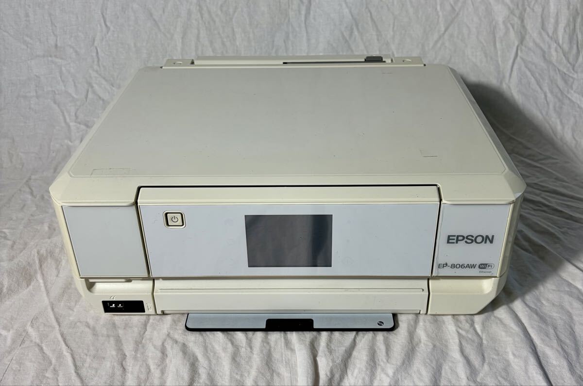 1円〜④Y4【ジャンク】EPSON EP-806AW インクジェット複合機 Wi-Fi対応 2013年製 ホワイ 貴金属 パーツ取り 本体のみ 100サイズ拍卖