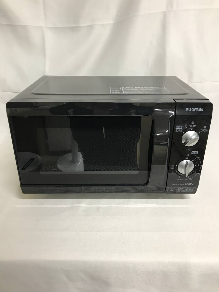 【北見市発】アイリスオーヤマ IRISOHYAMA 電子レンジ EMO-F518-5-B 2021年製 50 黒 一人暮らし ⑬拍卖