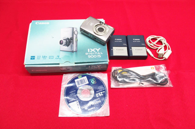 通電・簡単な動作確認済み Canon キャノン PC1209 IXY Digital 900 デジタルカメラ バッテリー 元箱付き 管理8S0406P-A4拍卖