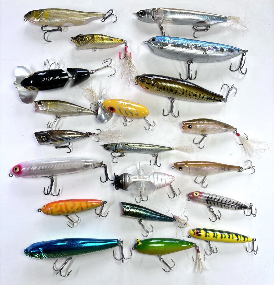 1円スタート トップウォーター ハードルアー JITTERBUG エバーグリーン シマノ メガバス ポップX ZARA ラッキークラフト 他拍卖